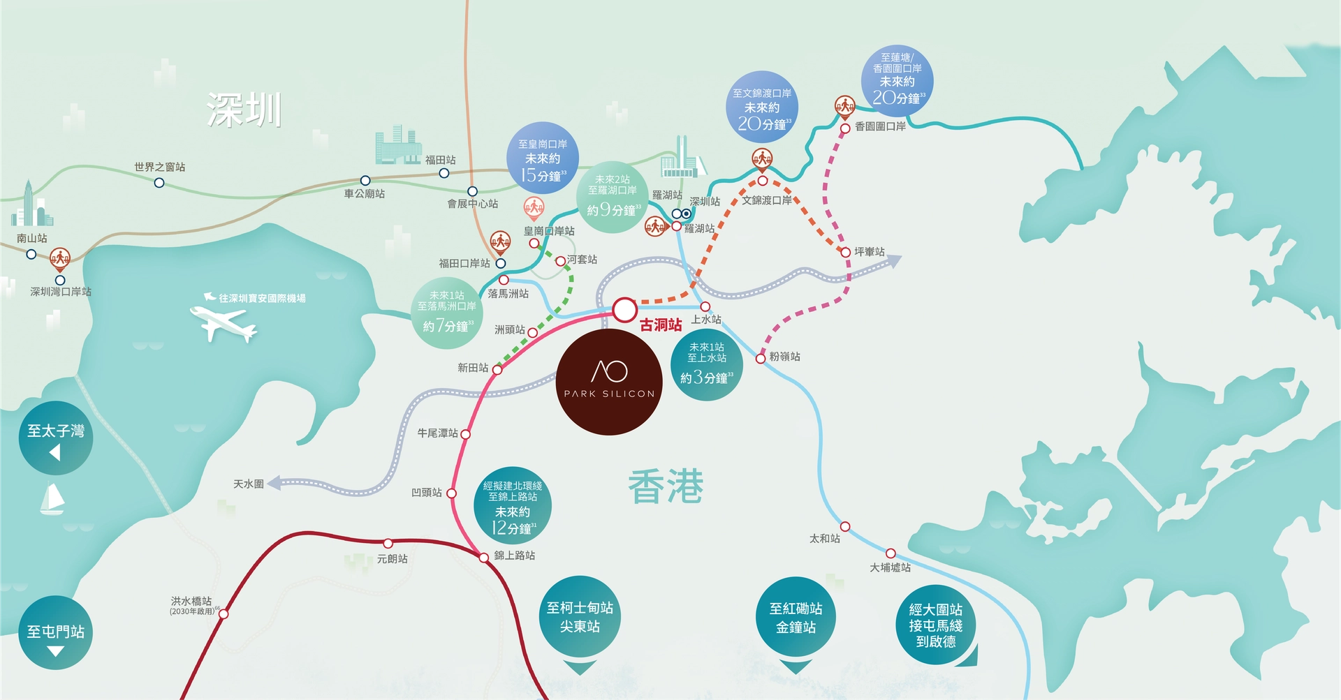 PARK SILICON 交通連接圖